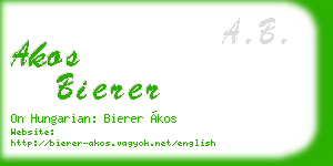 akos bierer business card